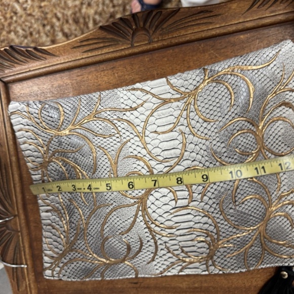 Holt, Woman, Bag Purse Envelope Style, Silver-Gold,Polyurethane,Zipper,Pockets.! - Picture 8 of 9